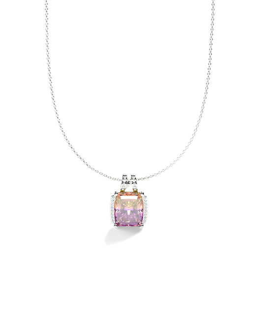 White Gold Pendant with Ametrine and Diamonds
