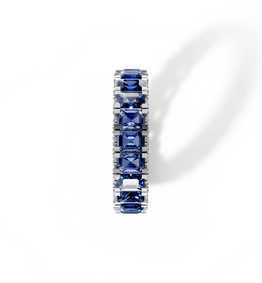 White 18kt Gold Sapphire Radiance Eternity Ring