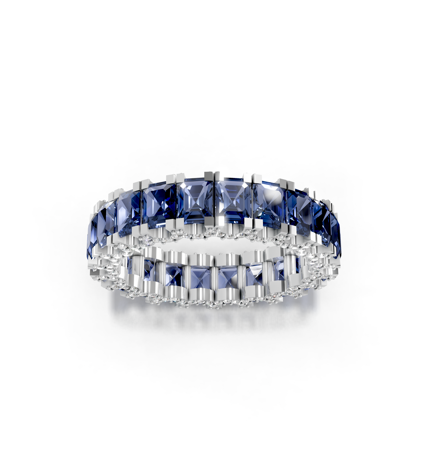 White 18kt Gold Sapphire Radiance Eternity Ring