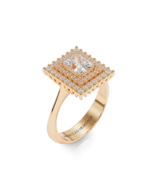 White gold ring with diamonds