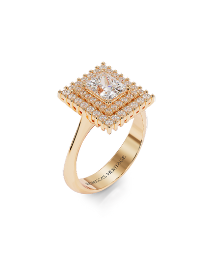 White gold ring with diamonds