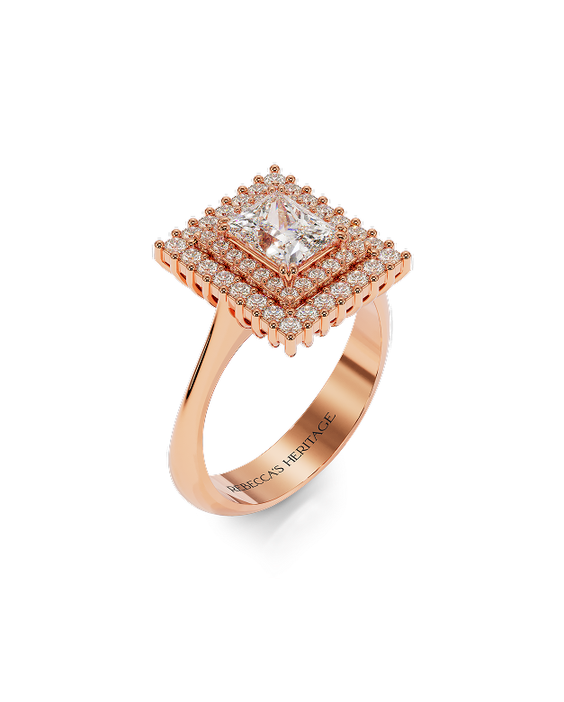 White gold ring with diamonds