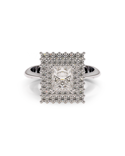 White gold ring with diamonds