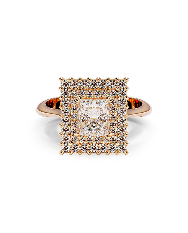 White gold ring with diamonds