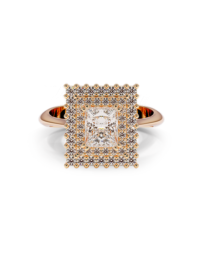 White gold ring with diamonds