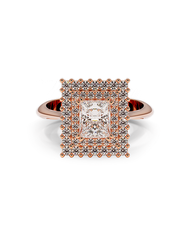 White gold ring with diamonds