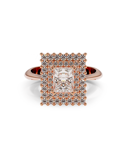 White gold ring with diamonds