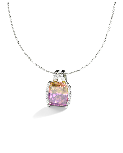 White Gold Pendant with Ametrine and Diamonds