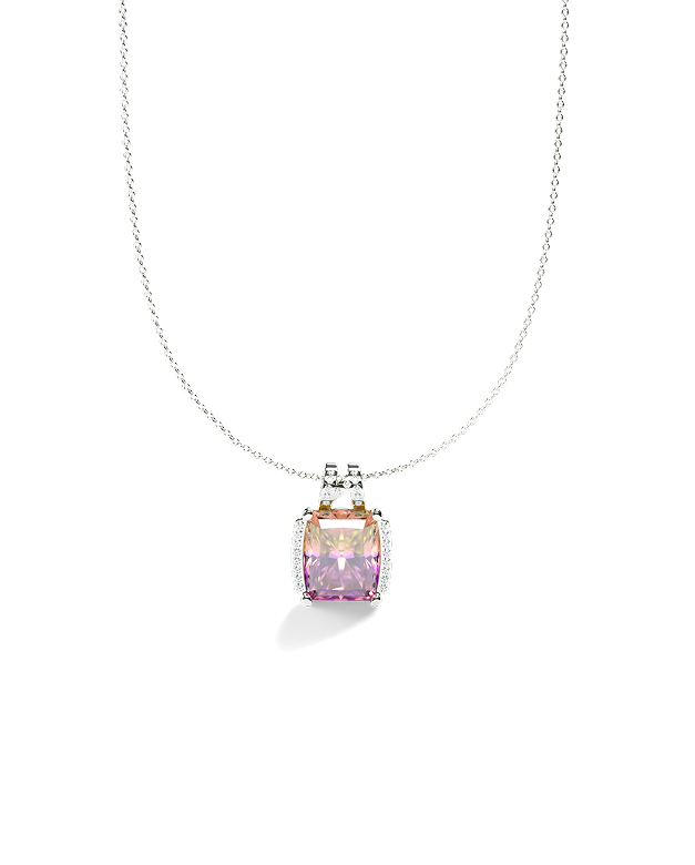 White Gold Pendant with Ametrine and Diamonds