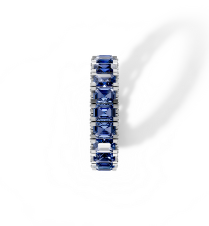 White 18kt Gold Sapphire Radiance Eternity Ring