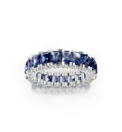 White 18kt Gold Sapphire Radiance Eternity Ring