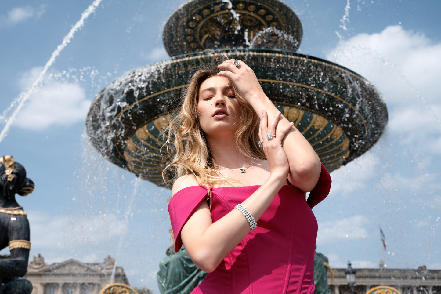 White Gold Pendant with Ametrine and Diamonds