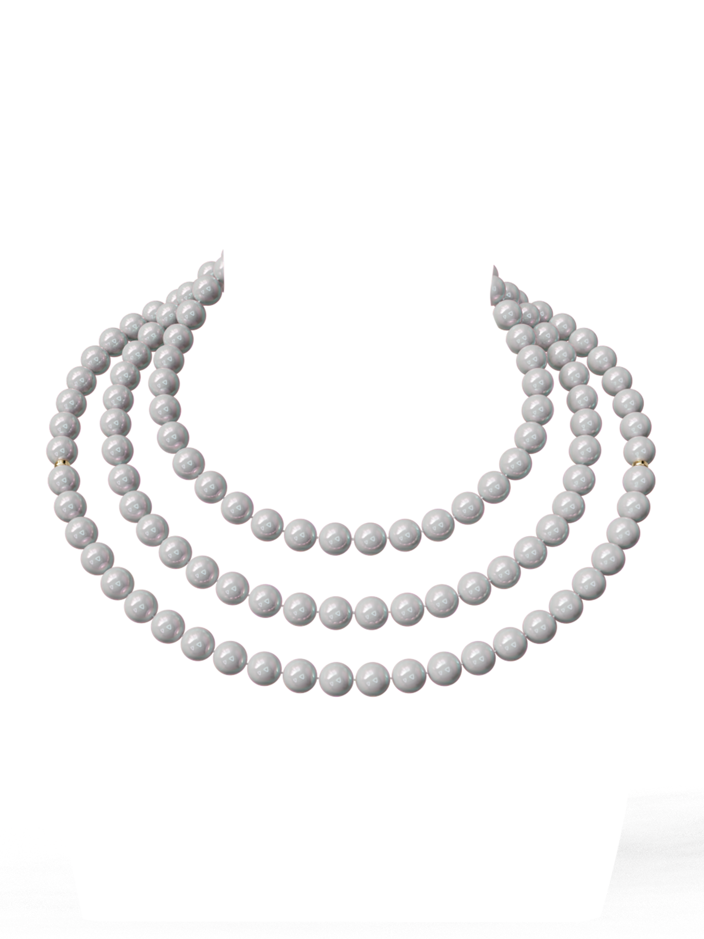 Three-Strand Freshwater Pearl Necklace with Removable Diamond Pendant