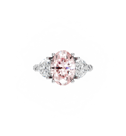 18kt White gold Rose Trilogy Diamond Ring