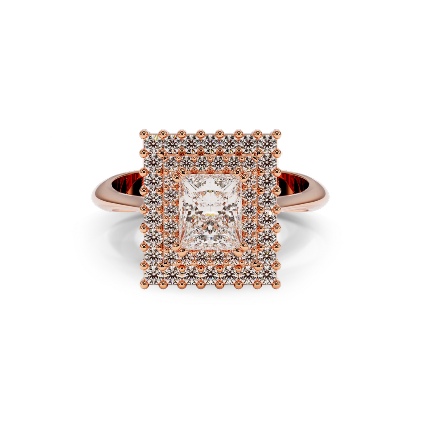 White gold ring with diamonds