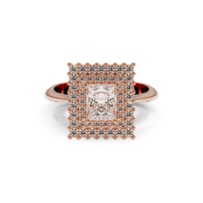 White gold ring with diamonds