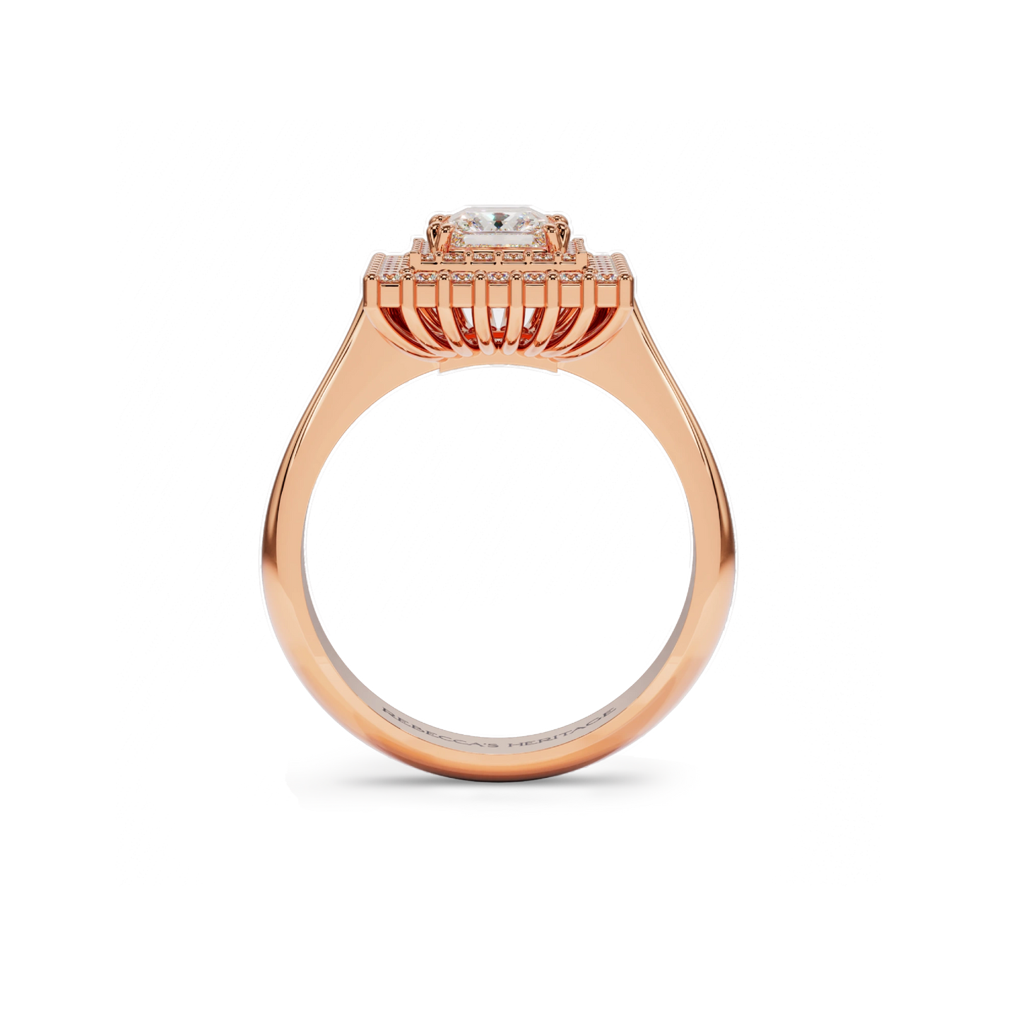 White gold ring with diamonds