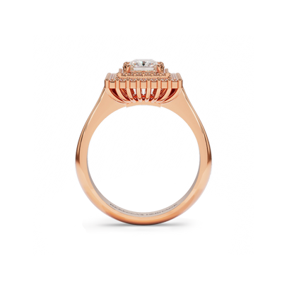 White gold ring with diamonds