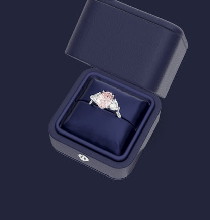 18kt White gold Rose Trilogy Diamond Ring