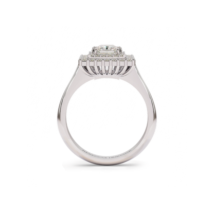 White gold ring with diamonds