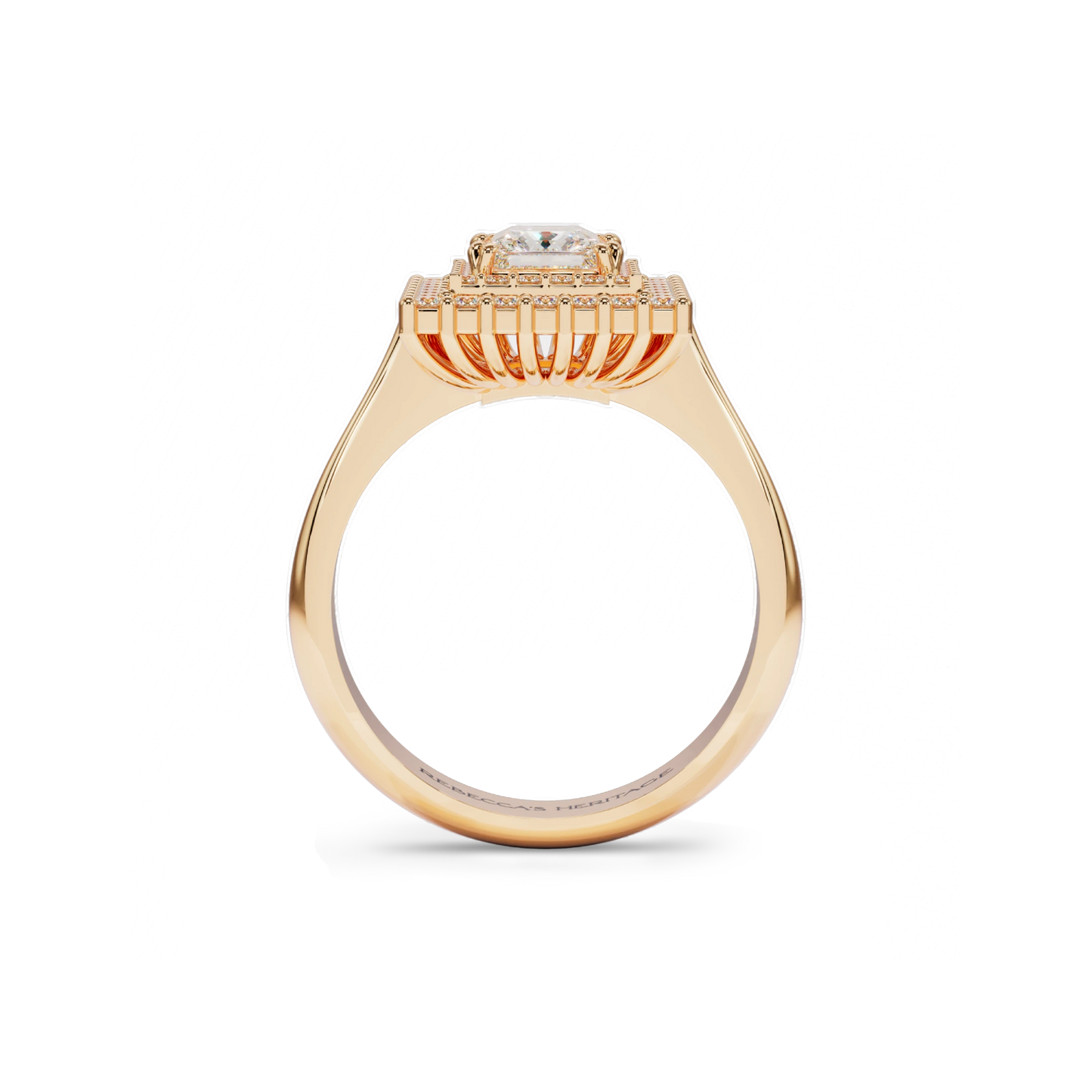 White gold ring with diamonds