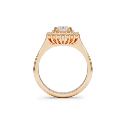 White gold ring with diamonds