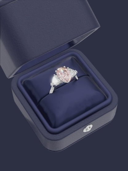 18kt White gold Rose Trilogy Diamond Ring