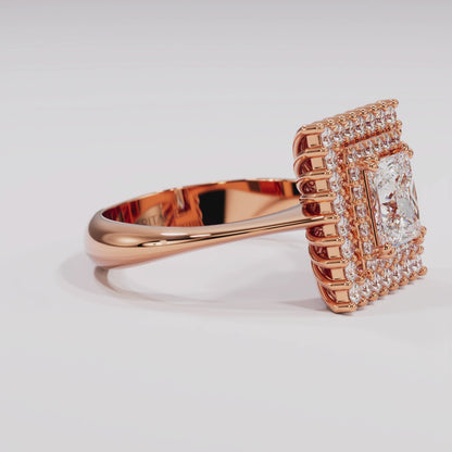 White gold ring with diamonds